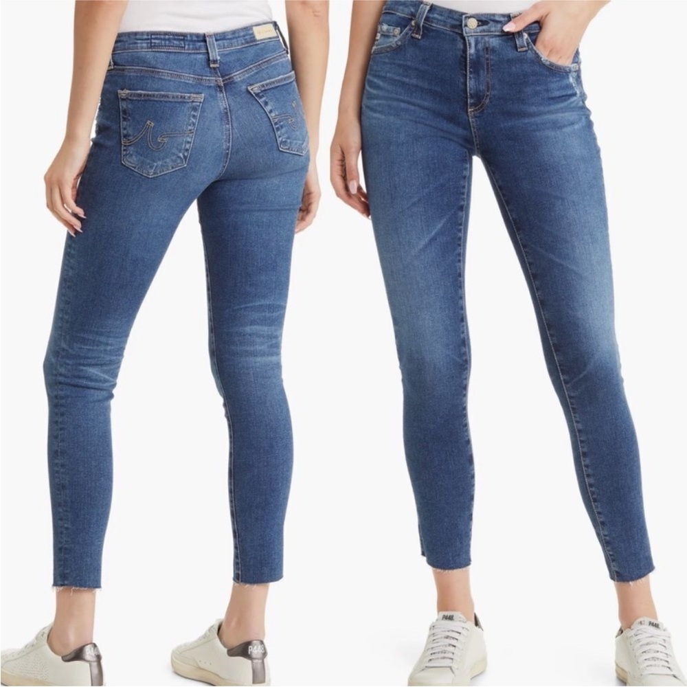 AG Adriano Goldschmied The Legging Ankle Super Skinny Jeans Frayed hem 27